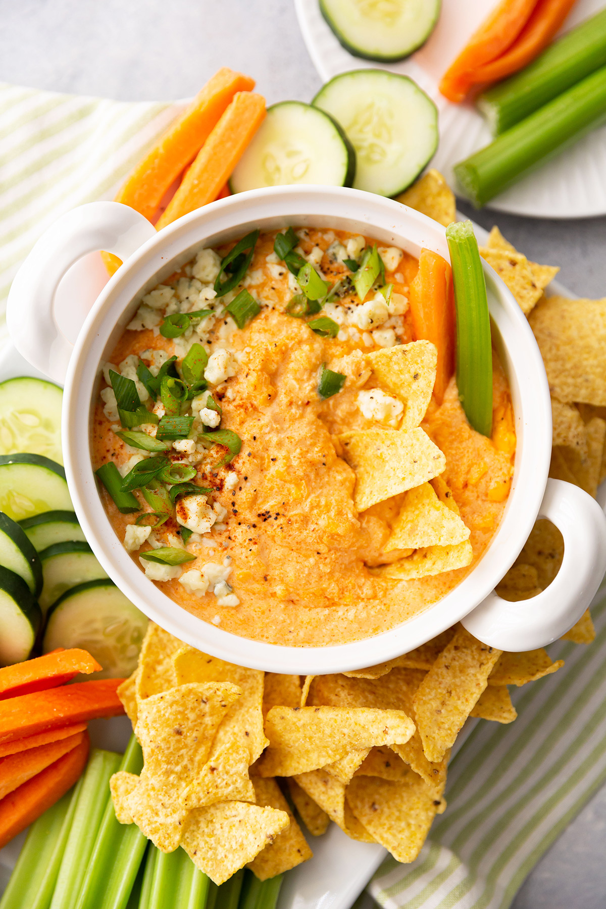 Healthy Buffalo Chicken Dip with Greek Yogurt