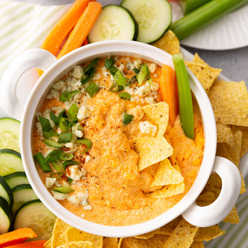 Buffalo Chicken Dip (Without Cream Cheese) - Best Appetizers