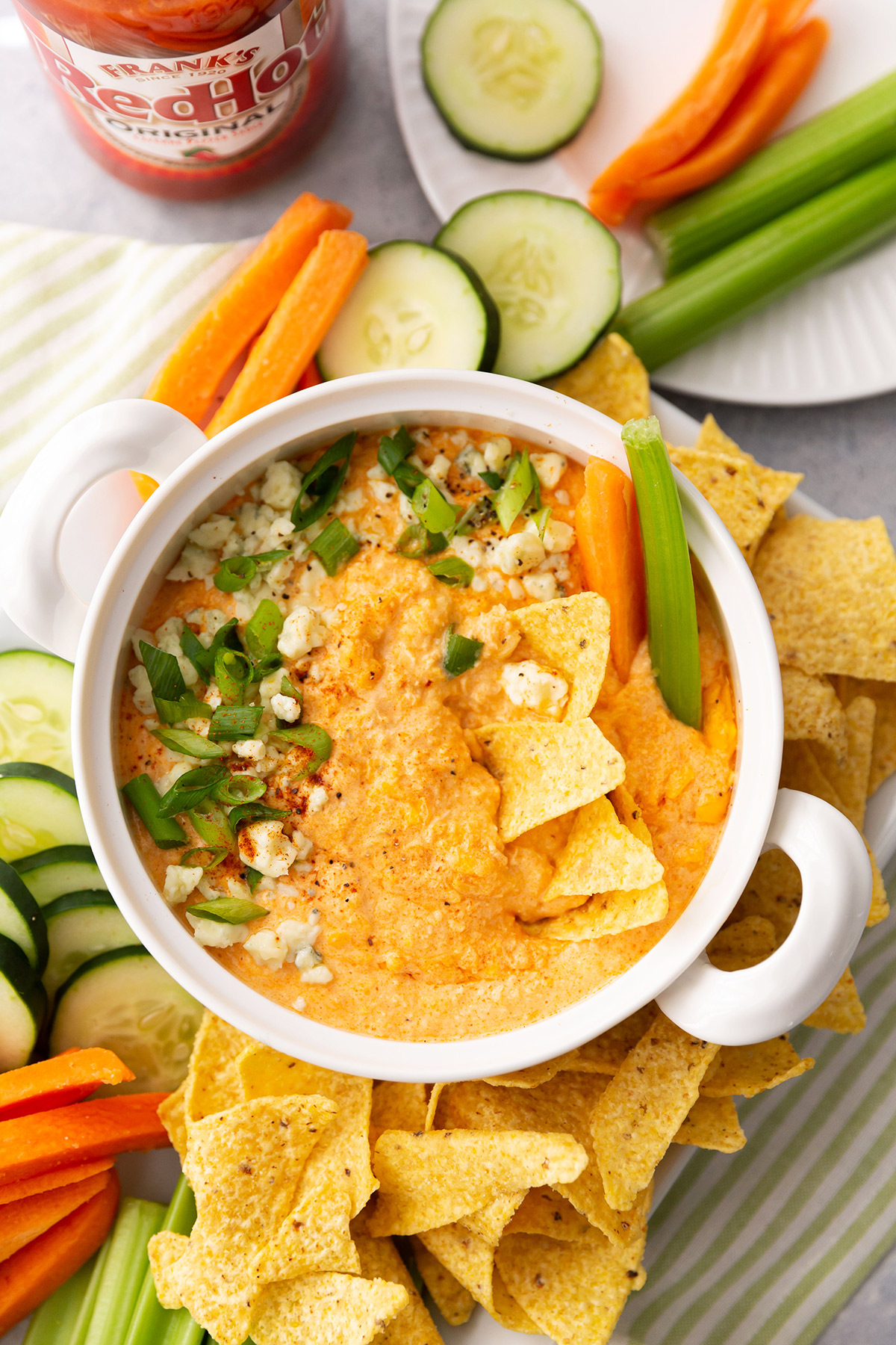 Buffalo Chicken Dip (Without Cream Cheese)