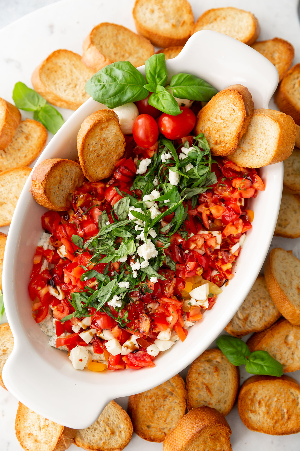 Bruschetta Caprese Dip