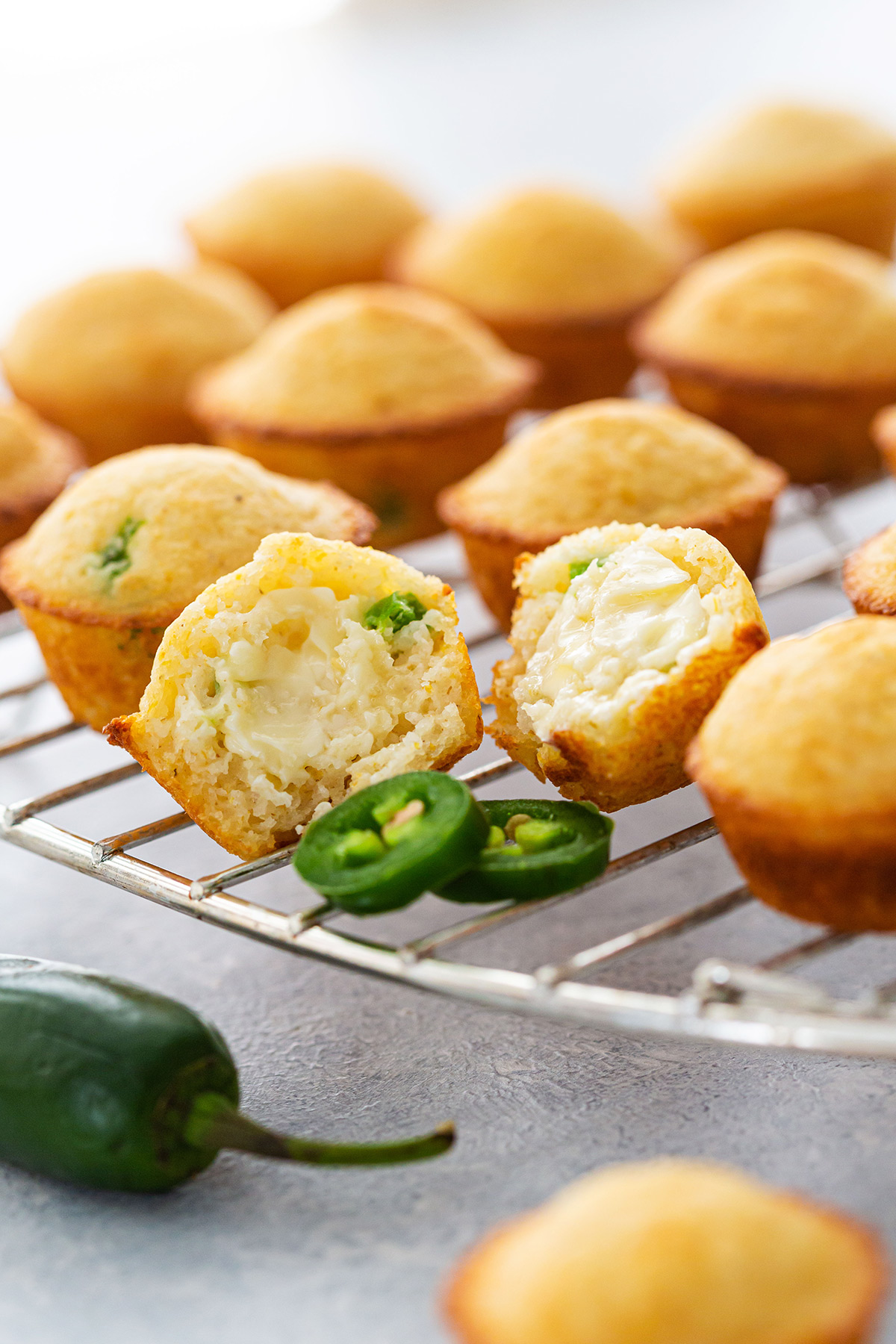 Mini Jalapeño Cornbread Muffins