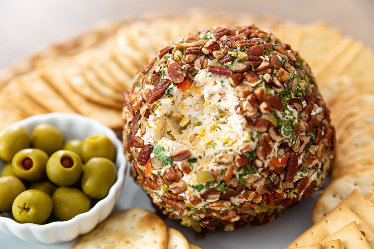 Olive Cheeseball with Pecans