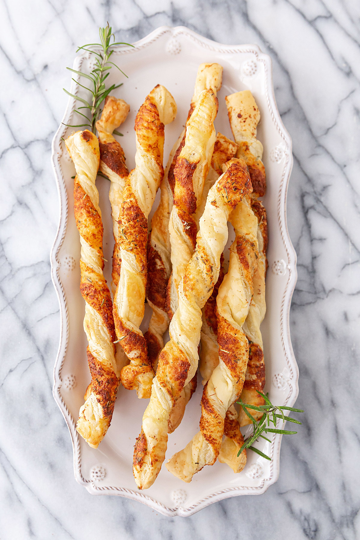 Puff Pastry Parmesan Twists (Cheese Straws) - Best Appetizers