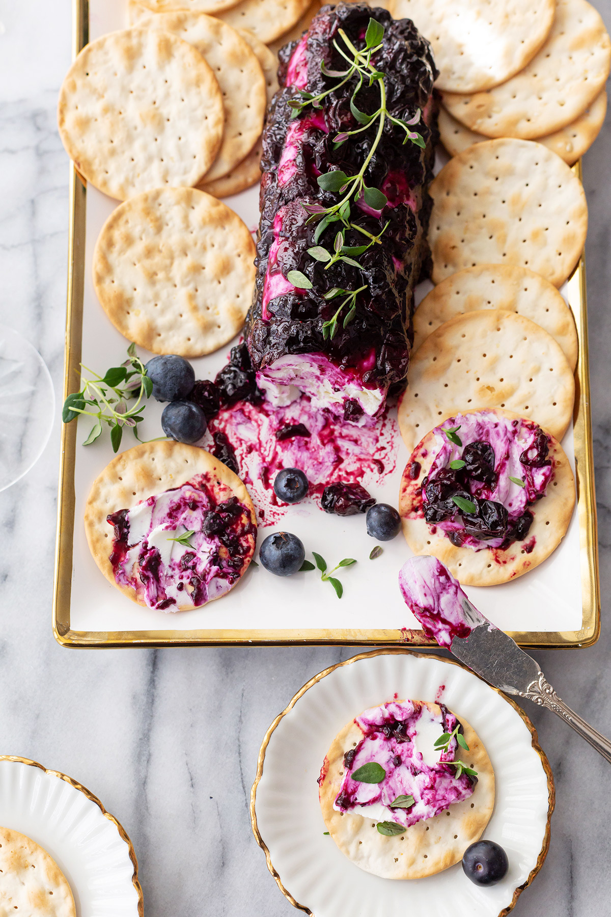 Blueberry Goat Cheese Log