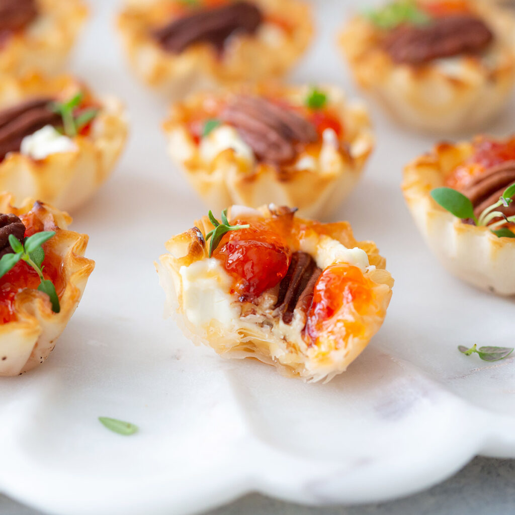 Cream Cheese and Pepper Jelly Phyllo Cups - Best Appetizers