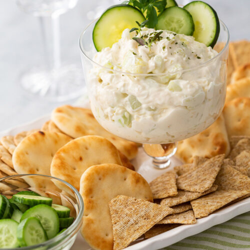 Cucumber with Cream Cheese Dip