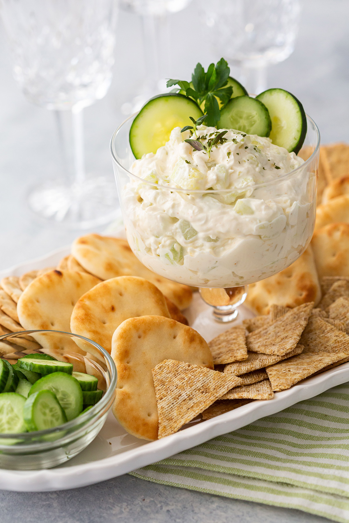 Cucumber with Cream Cheese Dip