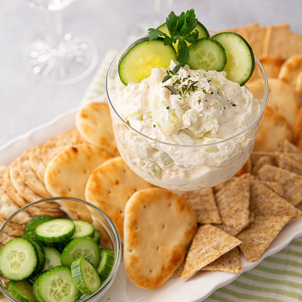 Easy Cucumber Cream Cheese Dip Recipe