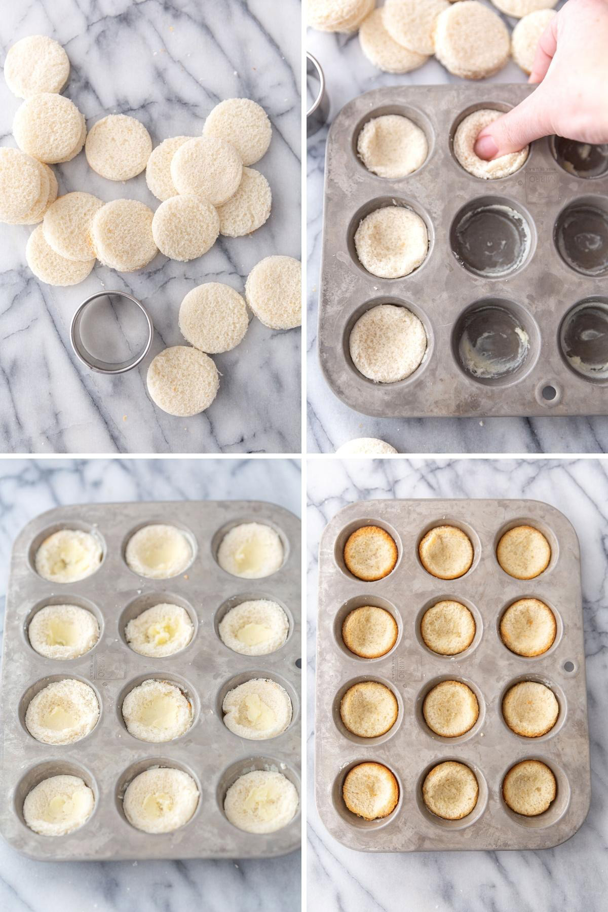 How to Make Toast Cups out of Bread for Appetizers