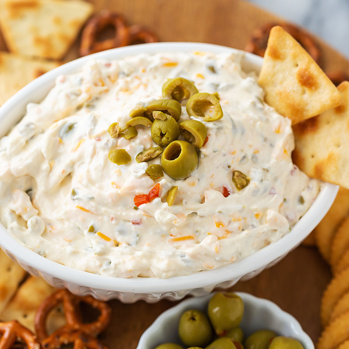 Olive Dip (with Cream Cheese) - Best Appetizers