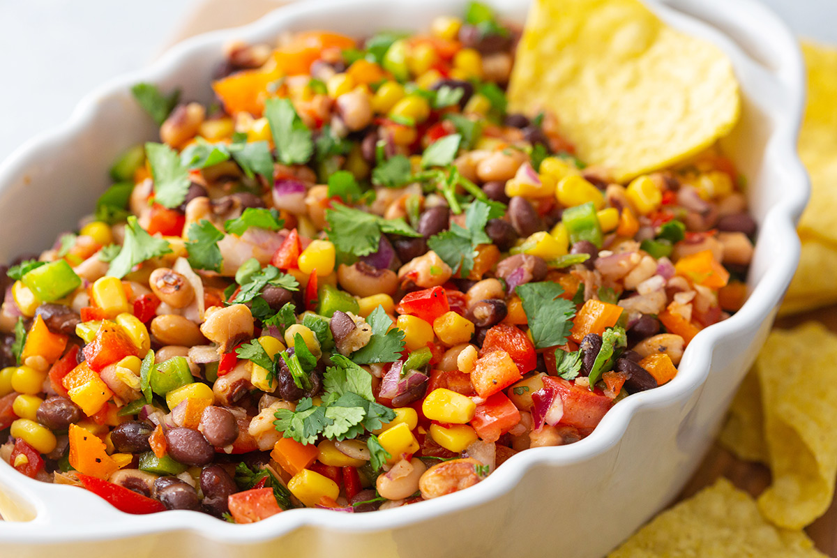 redneck caviar with red wine vinegar dressing