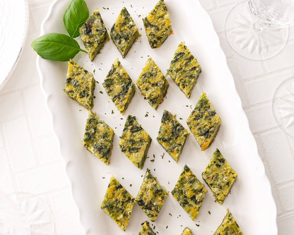 Cheesy Spinach Squares