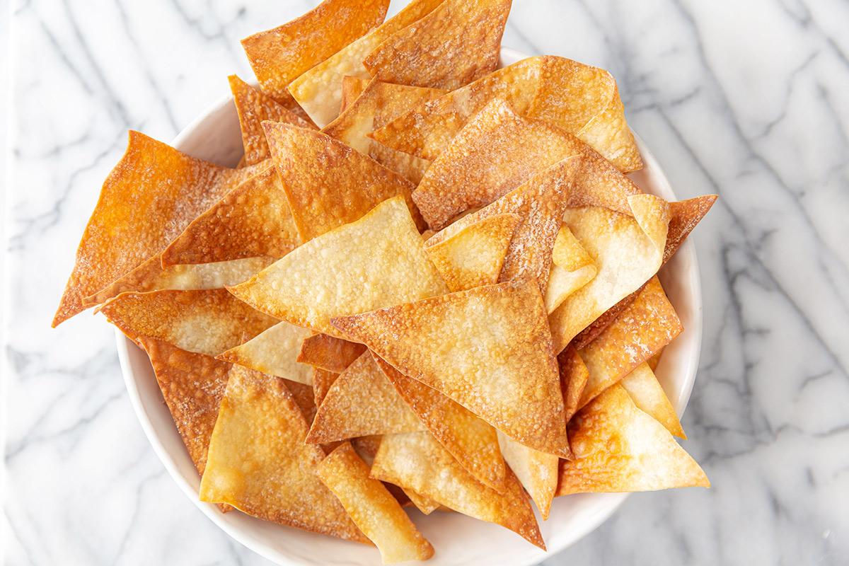 Homemade Wonton Chips in Air Fryer