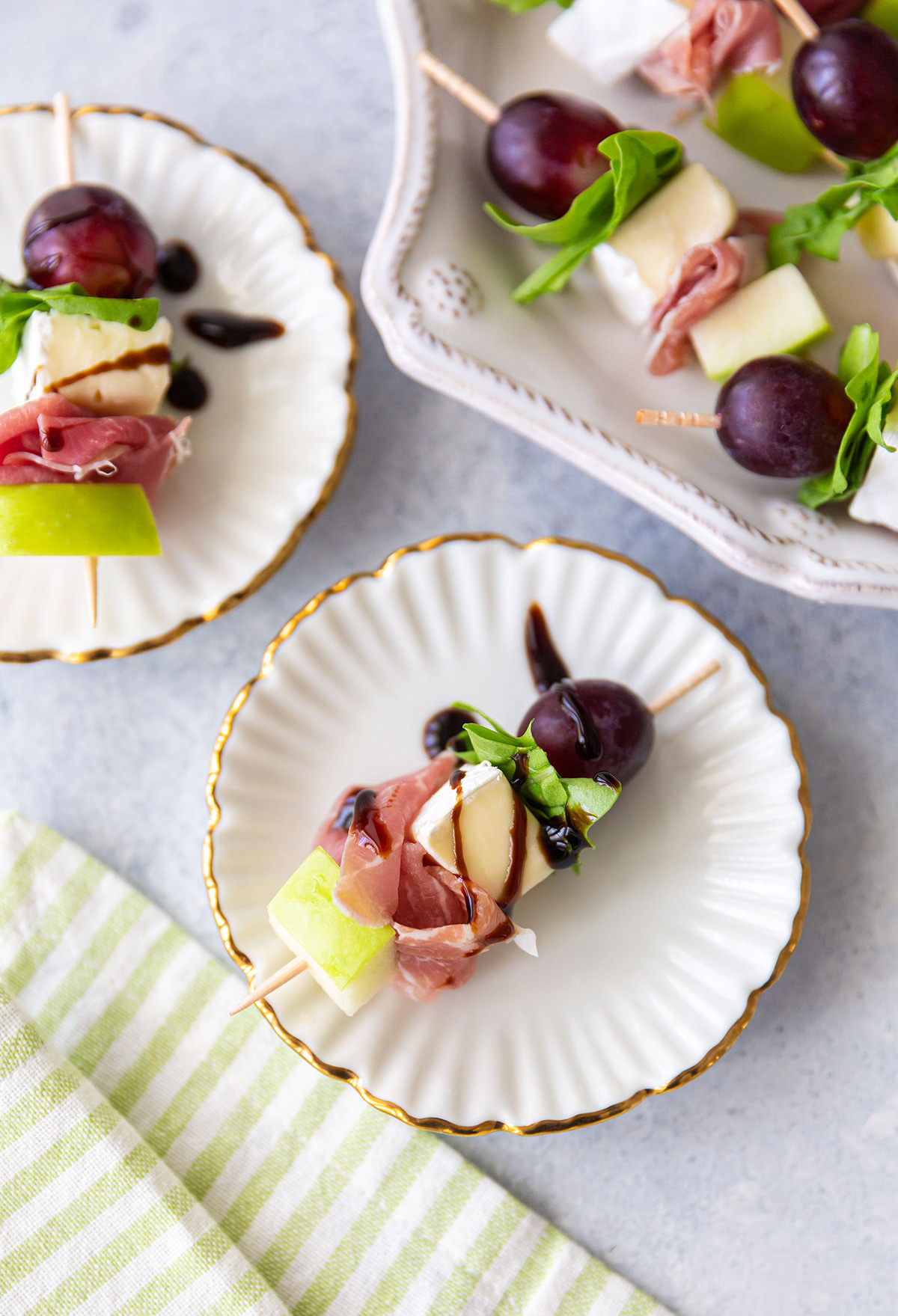 Brie and Prosciutto Skewers