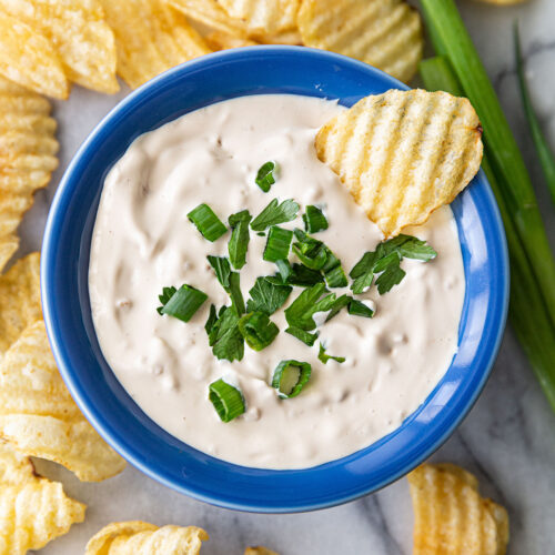 3 Ingredient Easy Onion Dip with Sour Cream