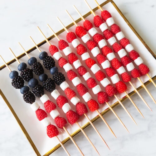 American Flag Fruit Skewers