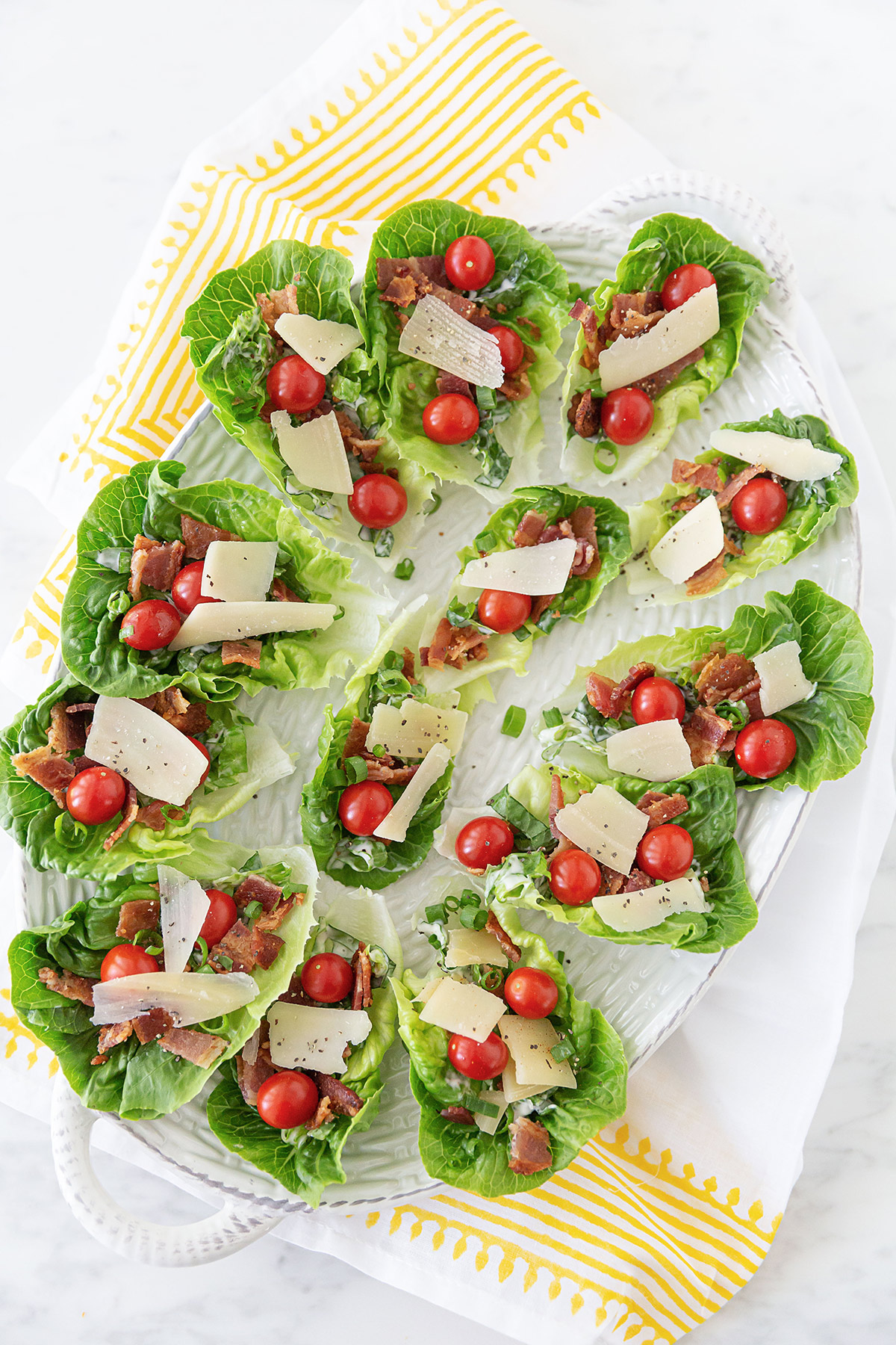 Little Gem Wedges with Radish and Green Goddess Dressing