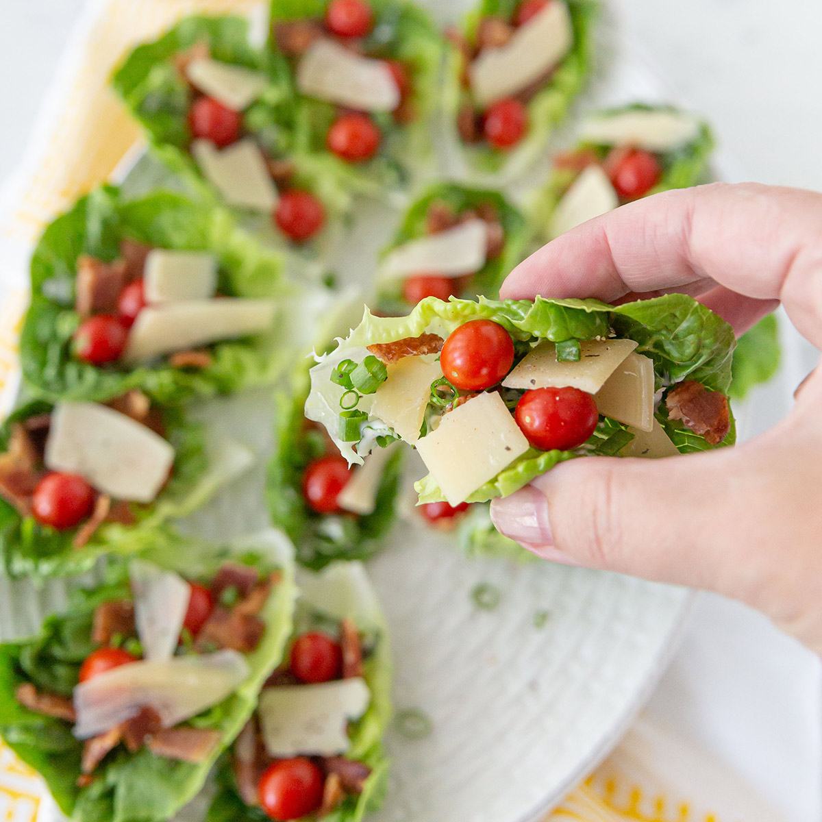 BLT Salad Bites Lettuce Wraps