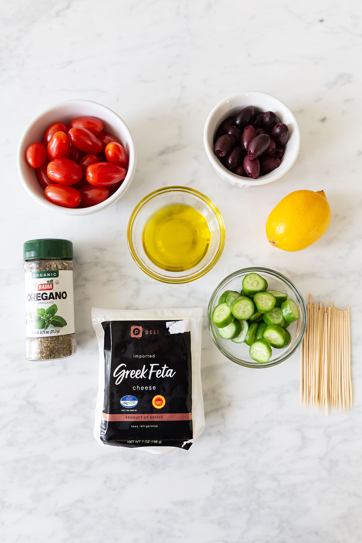 Greek Salad Skewer Ingredients