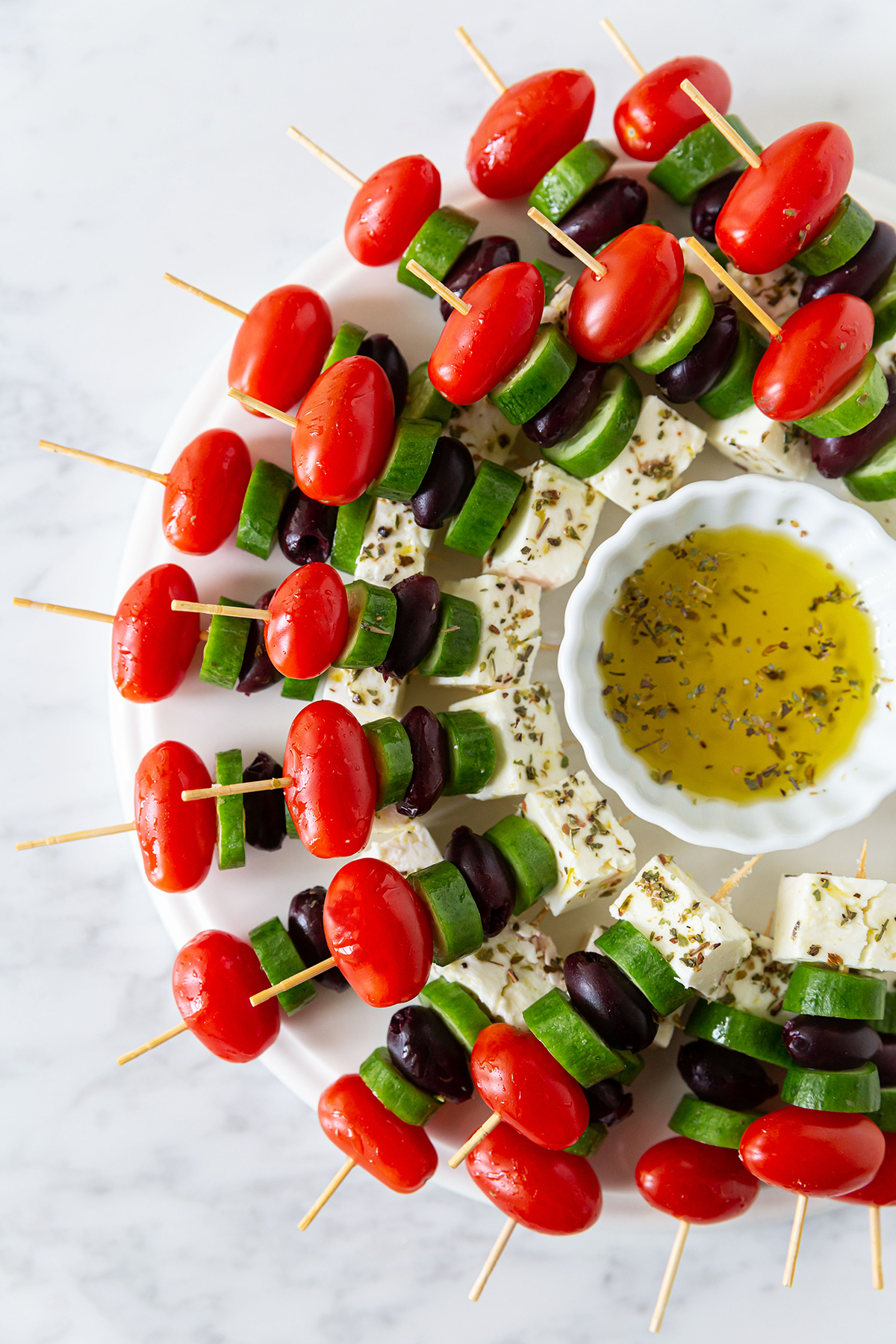 Greek Salad Skewers - Best Appetizers