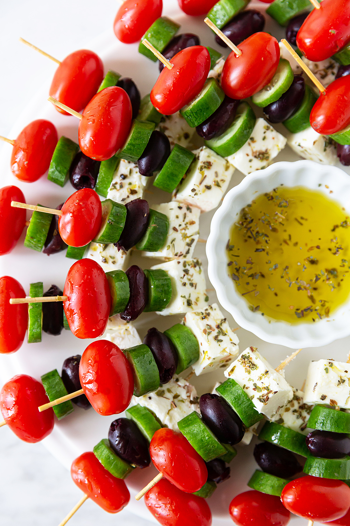 Greek Salad Skewers (Party Skewers)