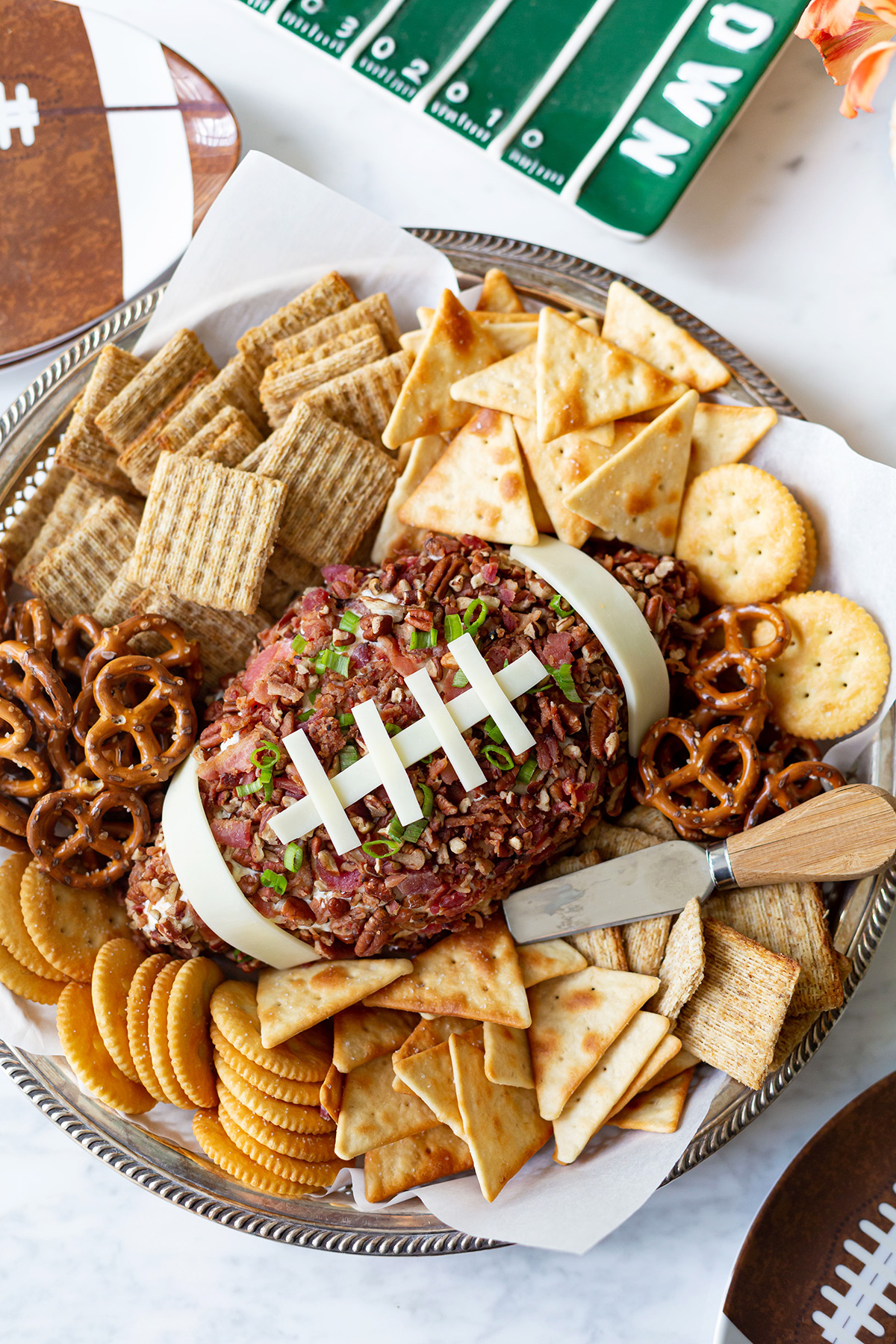 Football Shaped Cheese Ball