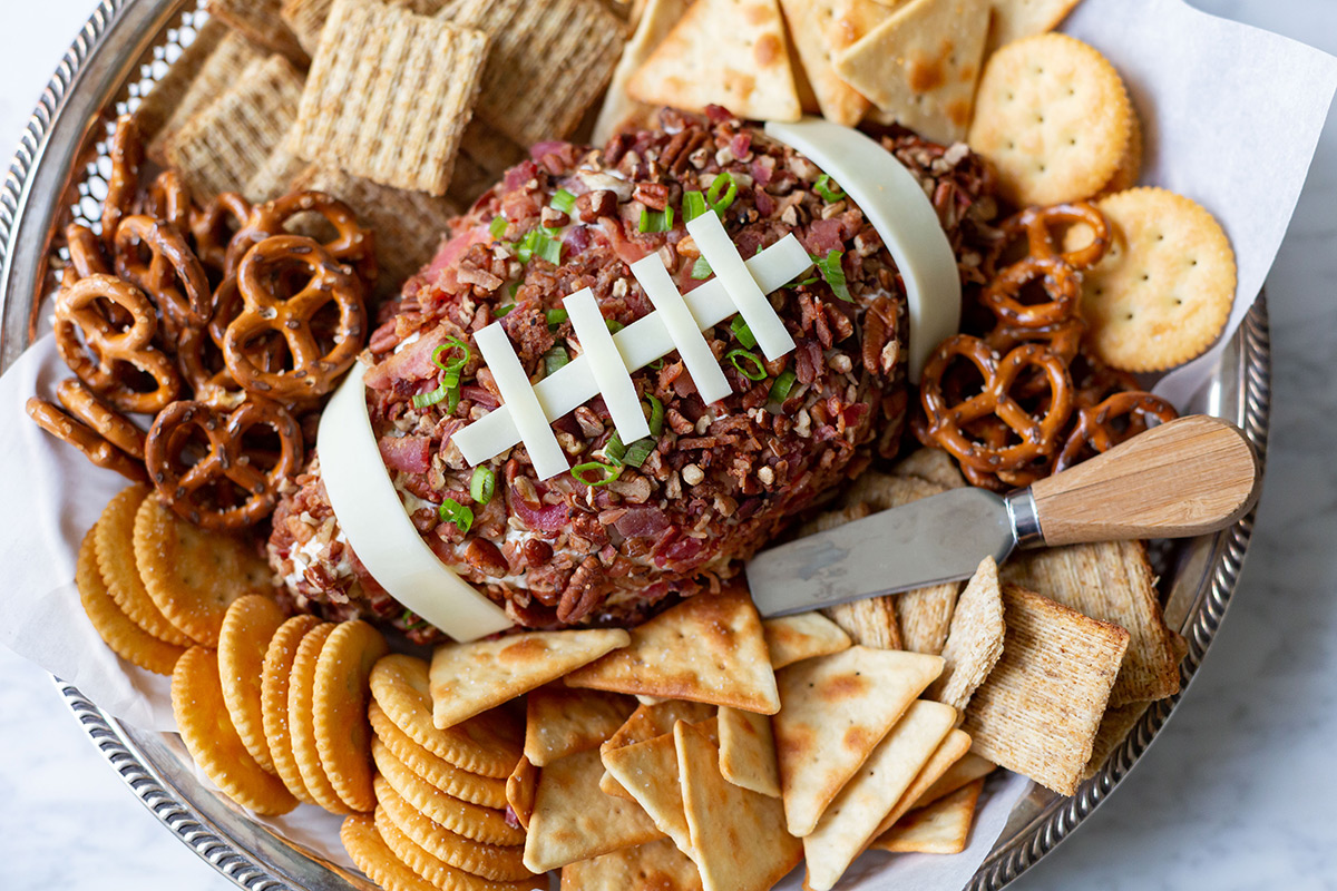 Football Cheeseball Appetizer