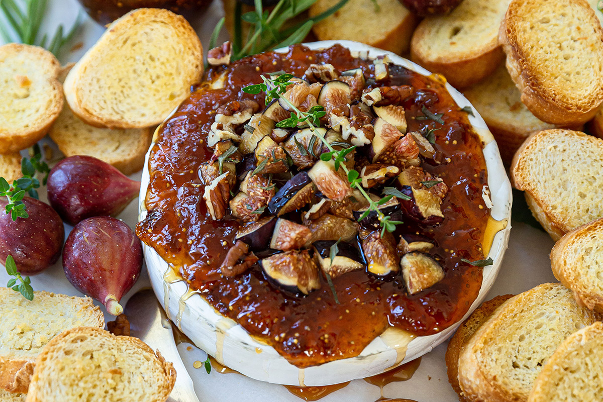 The BEST Baked Brie With Jam