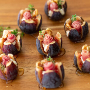 Goat Cheese Stuffed Figs with Prosciutto