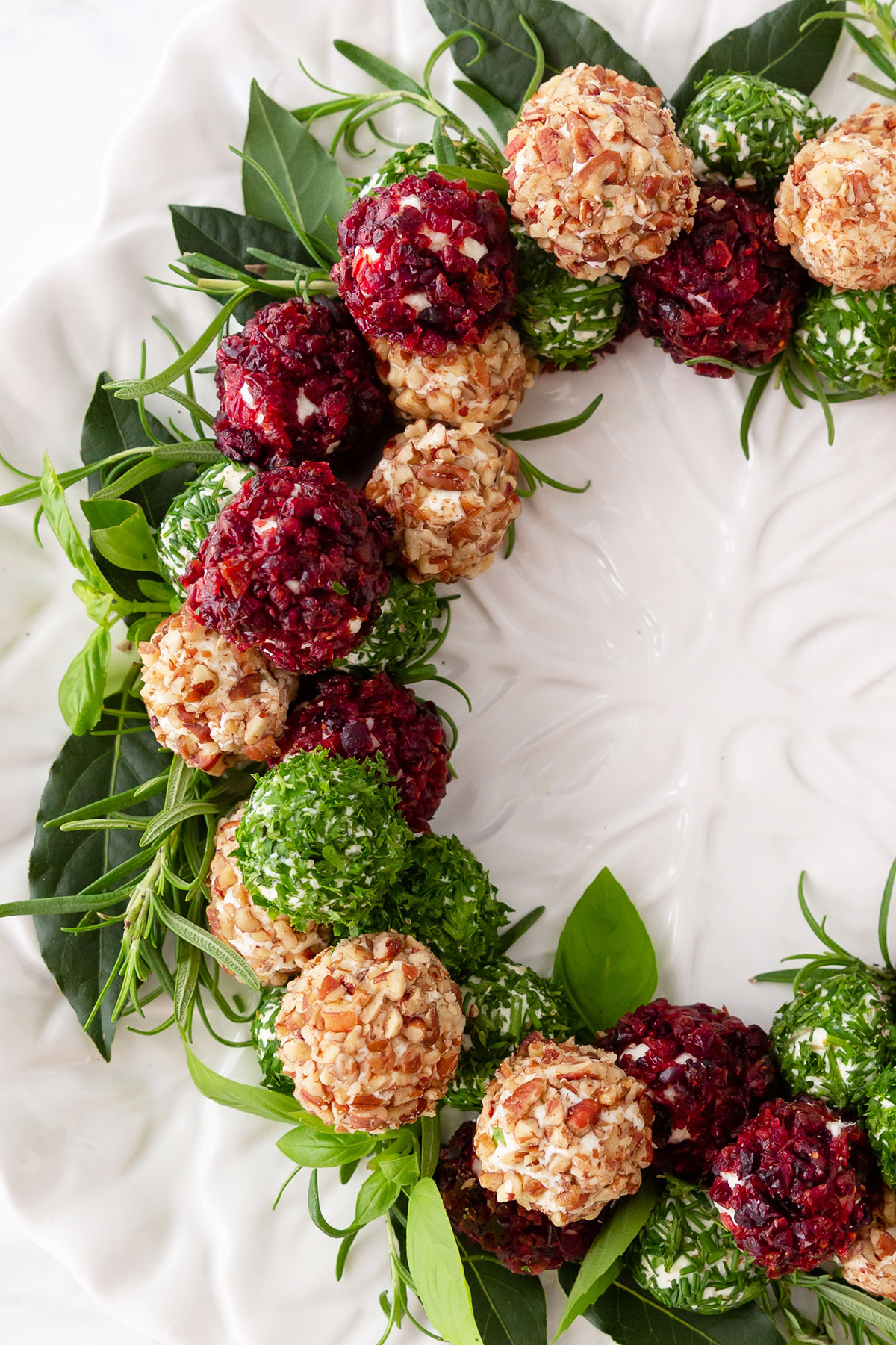 Christmas Cheese Ball Edible Wreath