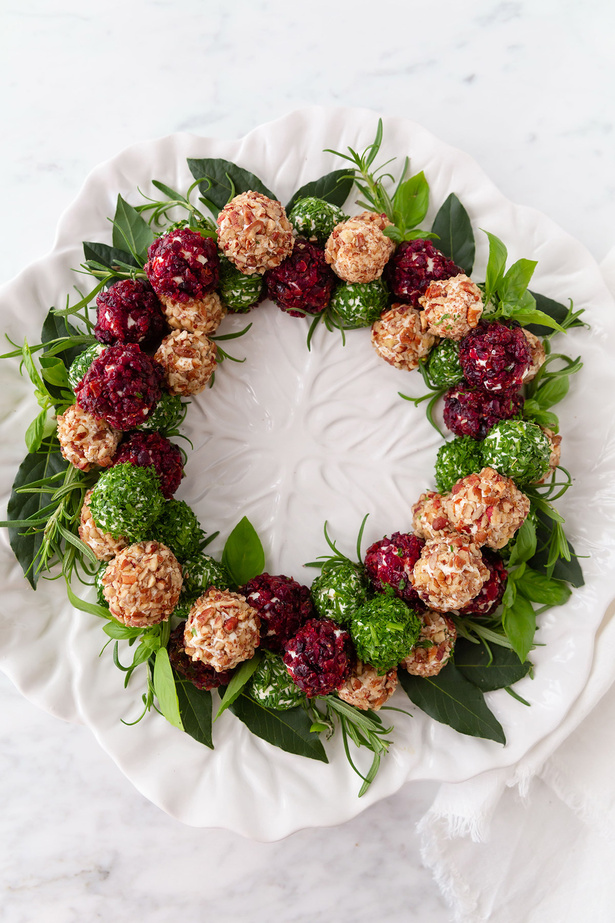 Cheese Ball Wreath Appetizer