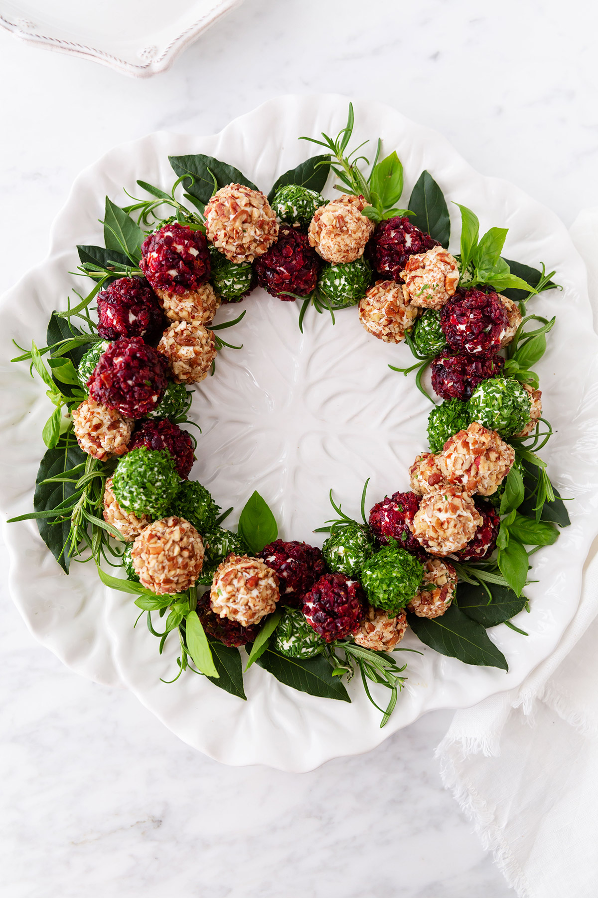 Christmas Cheese Ball Wreath