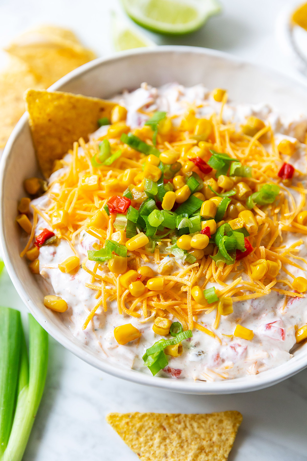 Fiesta Corn Dip (with Sour Cream) - Best Appetizers