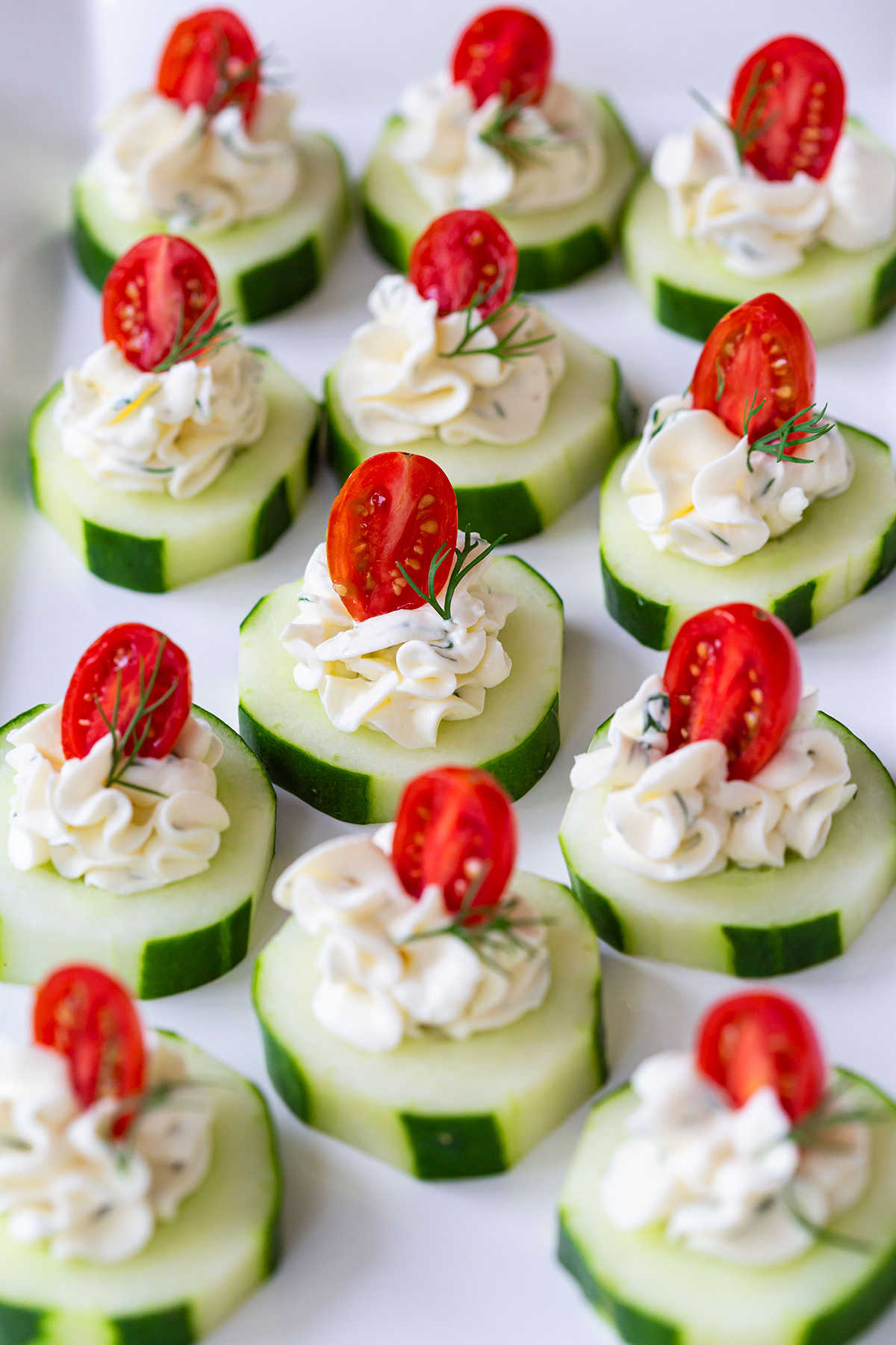 Cucumber Bites with Cream Cheese - Best Appetizers