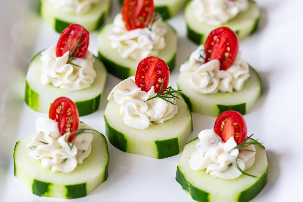 Cucumber Bites with Cream Cheese - Best Appetizers