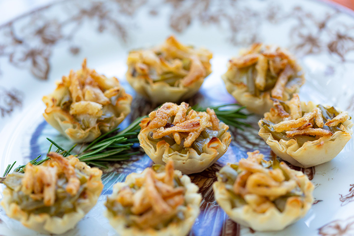 green bean casserole bites