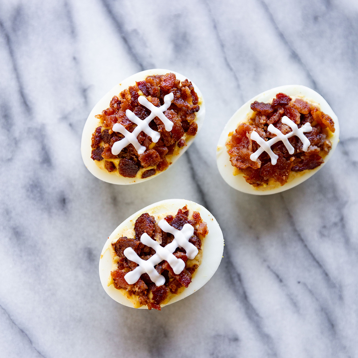 Football Deviled Eggs