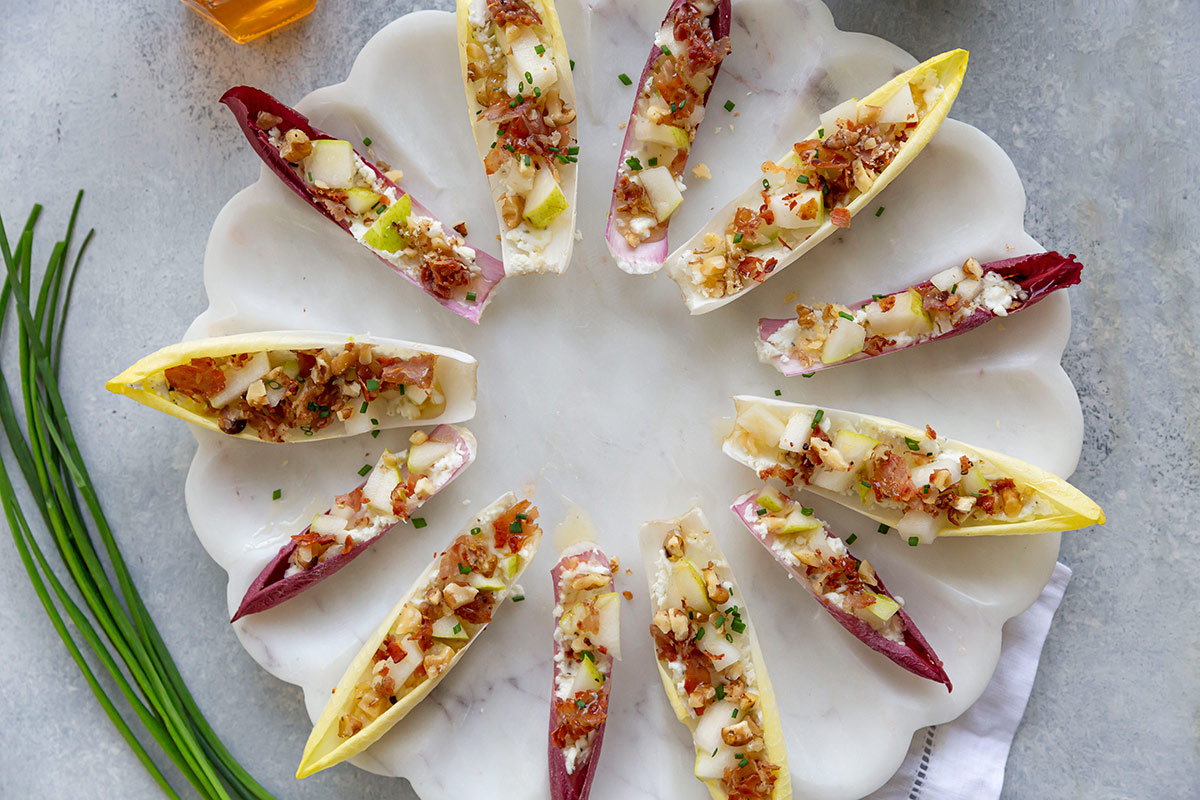 Stuffed Endive Appetizer with Walnuts