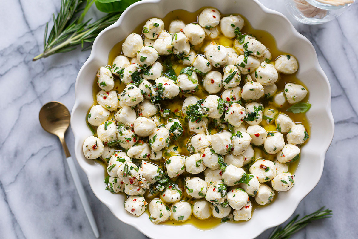 marinated mozzarella balls