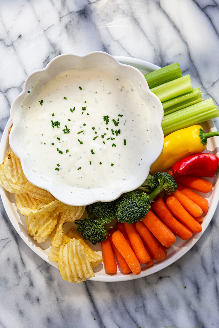 2 ingredient ranch dip with greek yogurt